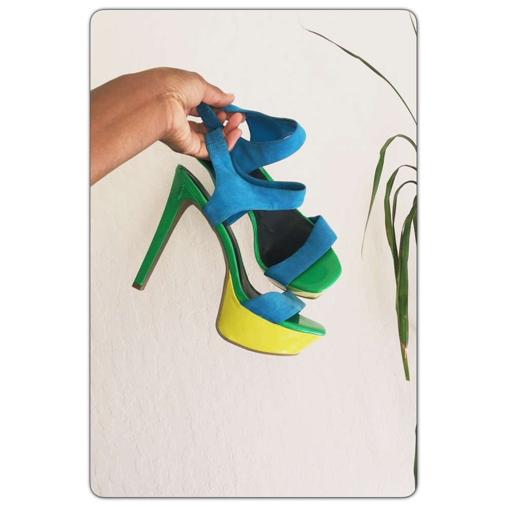 Jessica Simpson Colorful turquoise Heel sandals 8M
